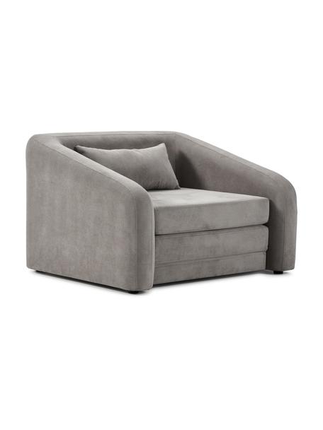 Fauteuil lit Eliot, Tissu gris foncé, larg. 100 x haut. 70 cm