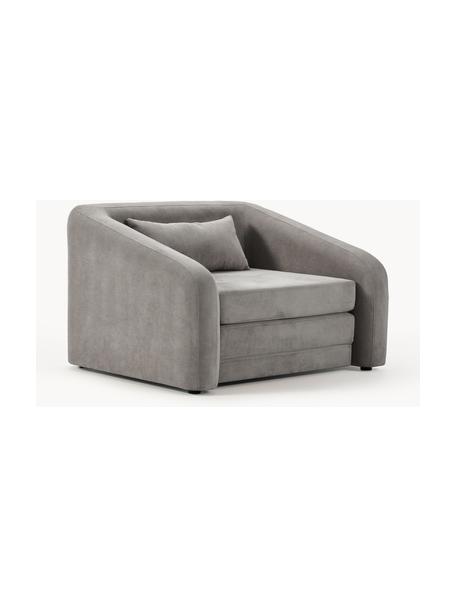 Schlafsessel Eliot, Bezug: 88 % Polyester, 12 % Nylo, Gestell: Spanplatte, Kiefernholz, Webstoff Dunkelgrau, B 100 x T 94 cm