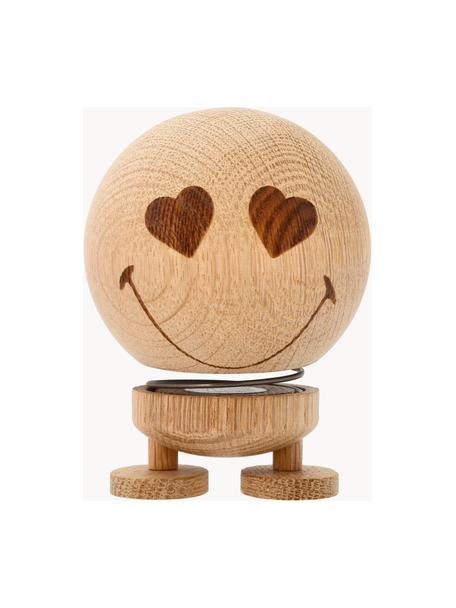 Oggetto decorativo in legno di quercia Smiley, Legno di quercia, Innamorato, Ø 8 x Alt. 10 cm