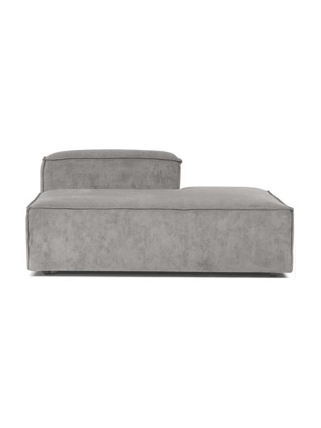 Ottomane-Modul Lennon aus Cord, Bezug: Cord (92% Polyester, 8% P, Gestell: Massives Kiefernholz, FSC, Cord Grau, B 150 x H 68 cm, Rückenlehne rechts
