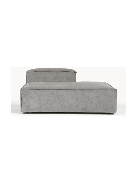 Ottomane-Modul Lennon aus Cord, Bezug: Cord (92 % Polyester, 8 %, Gestell: Massives Kiefernholz, Spe, Cord Grau, B 150 x T 119 cm, Rückenlehne rechts