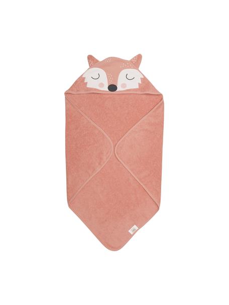 Detská osuška z organickej bavlny Fox, 100 % organická bavlna, Bledoružová, biela, čierna, Š 80 x D 80 cm