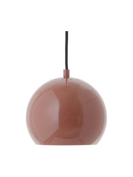 Lampada a sospensione piccola a sfera Ball, Paralume: metallo rivestito, Baldacchino: metallo rivestito, Rosso marrone, Ø 18 x Alt. 16 cm