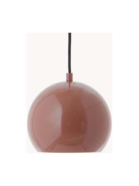 Kleine Kugel-Pendelleuchte Ballbraun, Lampenschirm: Metall, beschichtet, Baldachin: Metall, beschichtet, Rotbraun, Ø 18 x H 16 cm