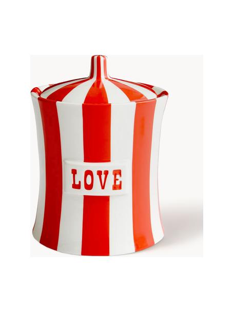 Boîte de rangement artisanale Vice Love, Porcelaine, Love, Ø 13 x haut. 17 cm