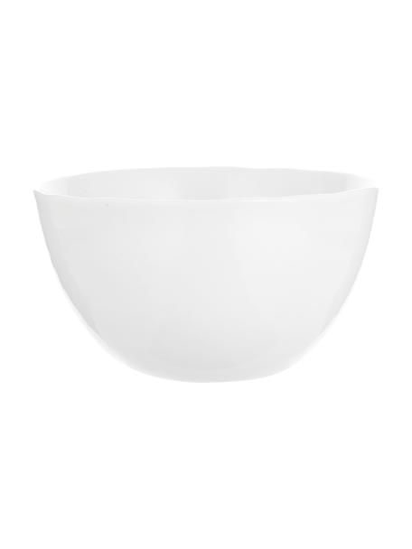 Miska s nerovným povrchem Porcelino, 6 ks, Porcelán v nerovnoměrném tvaru, Bílá, Ø 15 cm, V 8 cm