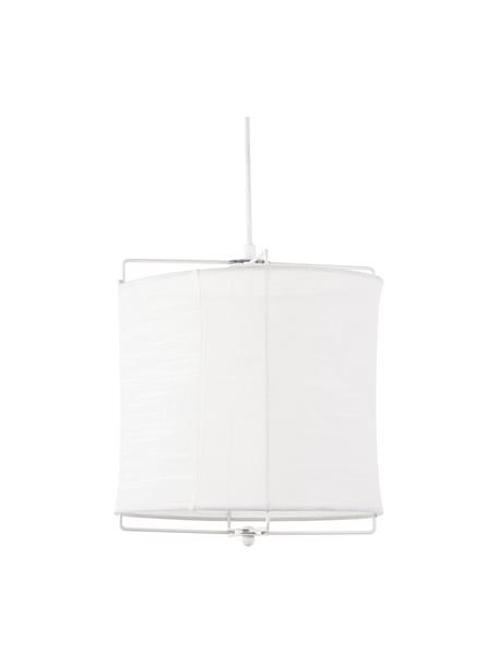 Lampa wisząca z lnu Clouds, Biały, Ø 30 x W 30 cm