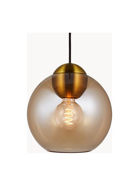 Lampa wisząca ze szkła Bubbles, różne rozmiary, Beżowy, odcienie złotego z antycznym wykończeniem, Ø 14 x W 14 cm