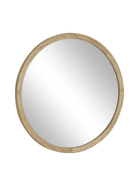 Miroir mural rond en bois Alum, Margousier, Ø 80 x prof. 4 cm