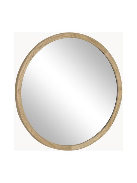 Miroir mural rond en bois Alum, Bois clair, Ø 80 x prof. 4 cm