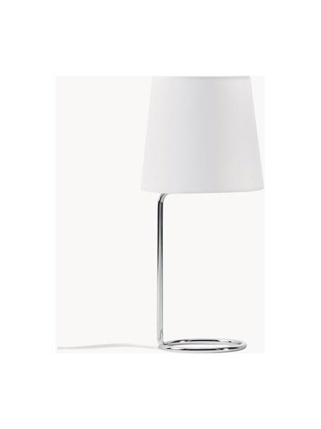 Lampe à poser Cade, Blanc, argenté, Ø 19 x haut. 42 cm