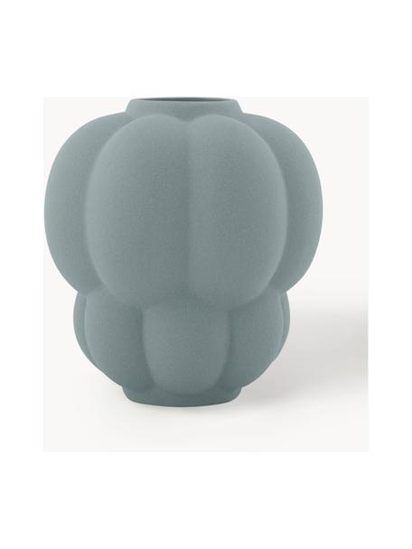 Keramik-Vase Uva, H 22 cm, Keramik, Graublau, Ø 20 x H 22 cm