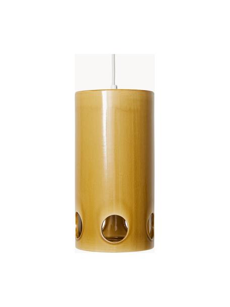Lampada a sospensione fatta a mano Mustard, Paralume: ceramica, Giallo senape, Ø 15 x Alt. 30 cm