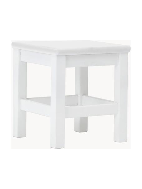 Kinderhocker Marie, Mitteldichte Holzfaserplatte (MDF), FSC-zertifiziert, Holz, weiss lackiert, B 28 x H 31 cm