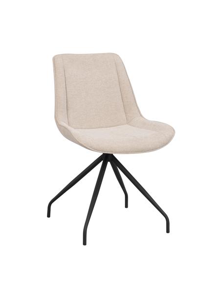 Chaise pivotante rembourrée Rossport, 2 pièces, Tissu beige, larg. 52 x prof. 58 cm