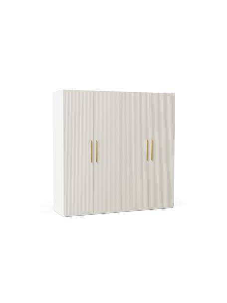 Guardaroba componibile con ante battenti Simone, larg. 200 cm, in diverse varianti, Legno, beige, Interno Basic, alt. 200 cm