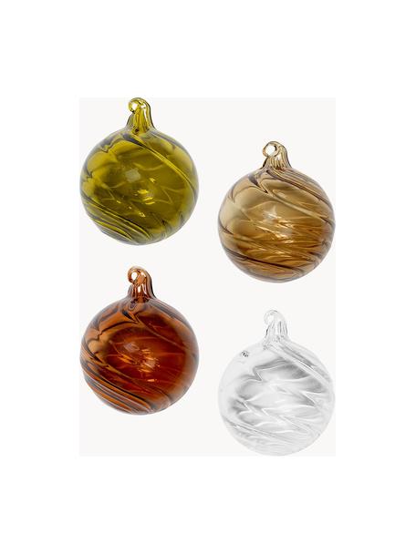 Boules de Noël soufflées bouche Twirl, 4 élém., Multicolore, Ø 8 cm