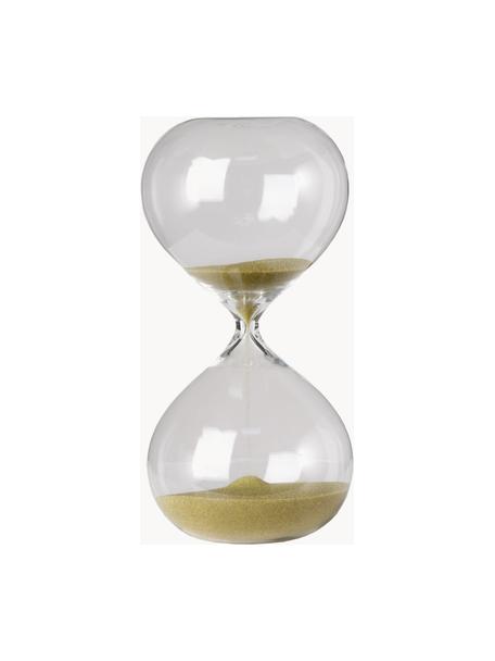 Glazen zandloper Ball, 30 Minuten, Goudkleurig, Ø 10 x H 20 cm