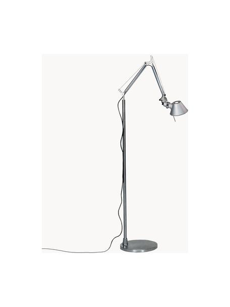 Verstellbare Leselampe Tolomeo Micro, Aluminium, beschichtet, Silberfarben, H 136 cm