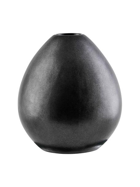 Petit vase noir Baby, Grès cérame, Noir, Ø 9 x haut. 10 cm