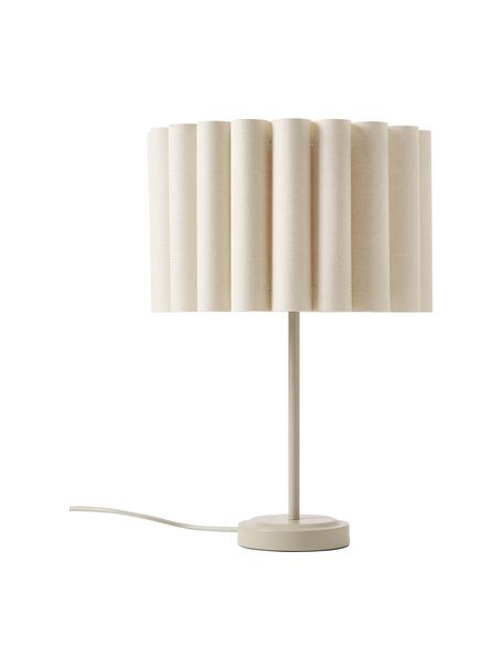 Lampada da tavolo in lino Lucina, Paralume: lino, Struttura: metallo, Beige, Ø 32 x Alt. 46 cm