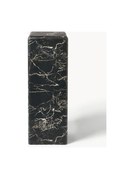 Colonne décorative en aspect marbre Look, Polyrésine recouvert d'un film de mélamine, Noir, aspect marbre, larg. 33 x haut. 91 cm
