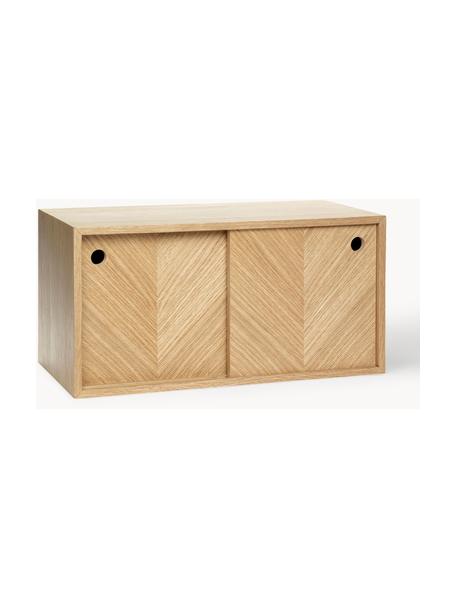 Wand-dressoir Herringbone van eikenhout met visgraatpatroon, MDF met eikenhoutfineer

Dit product is gemaakt van duurzaam geproduceerd, FSC®-gecertificeerd hout., Eikenhout, B 40 x H 20 cm