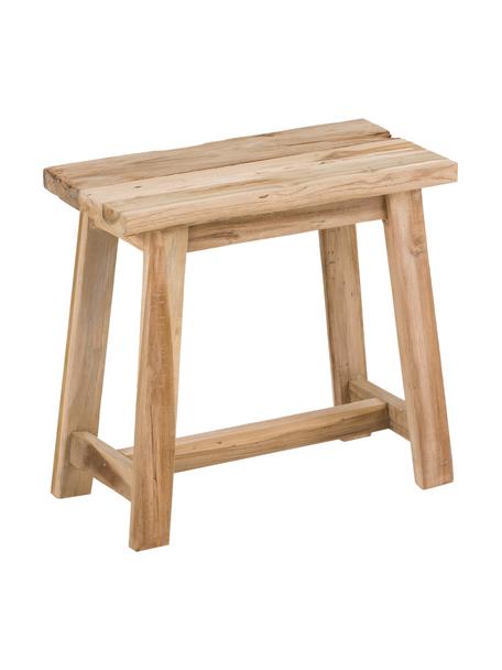 Stolička z recyklovaného teakového dřeva Lawas, Přírodní teakové dřevo, Teakové dřevo, Š 50 cm, V 46 cm