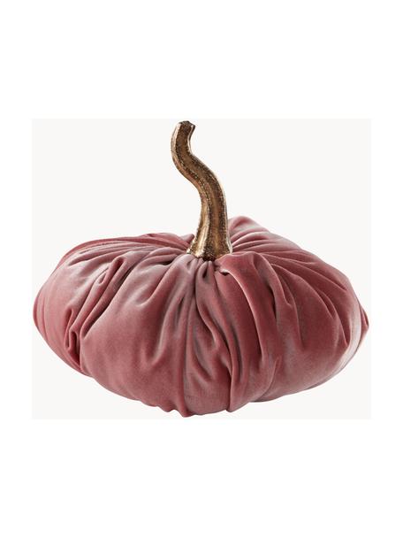 Dekorativní dýně Pumpis, Ø 19 cm, 15 % polyresin, 35 % akryl, 25 % polyester, 25 % křemenný písek, Světle růžová, zlatá, Ø 19 cm, V 18 cm