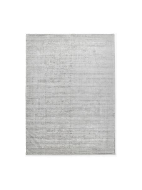 Tappeto in viscosa fatto a mano Jane, Retro: 100% cotone Il materiale , Grigio chiaro, Larg. 400 x Lung. 500 cm (taglia XXL)