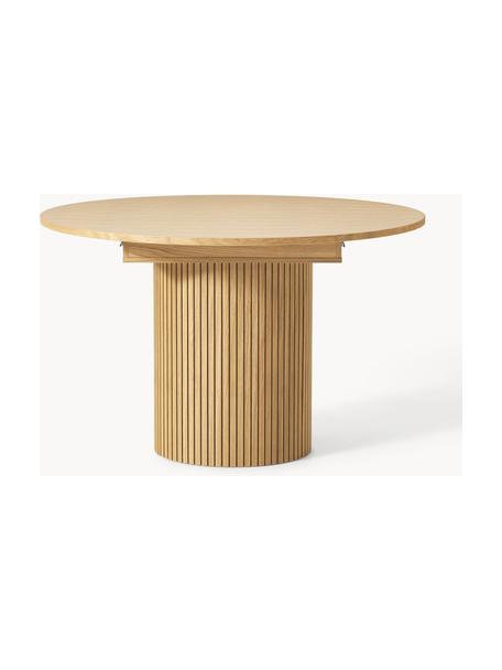 Table extensible avec pied strié Filo, 120 - 160 x 75 cm, Bois de chêne, laqué, larg. 120 - 160 x prof. 120 cm