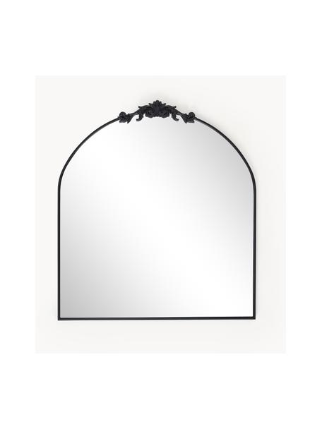 Specchio barocco da parete Saida, Cornice: metallo rivestito, Superficie dello specchio: lastra di vetro, Nero, Larg. 90 x Alt. 100 cm