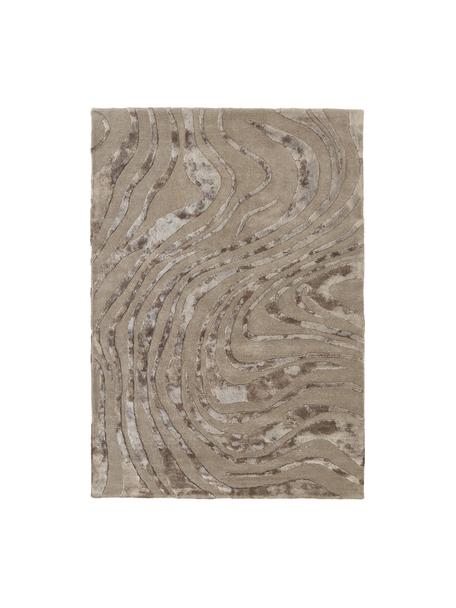 Tapis à poils ras texturé, tufté main Winola, Taupe, larg. 120 x long. 180 cm (taille S)