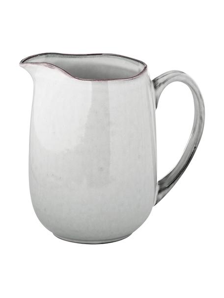 Ręcznie wykonany dzbanek do mleka Nordic Sand, 1 l, Kamionka, Odcienie szarego, odcienie beżowego, S 17 x W 16 cm