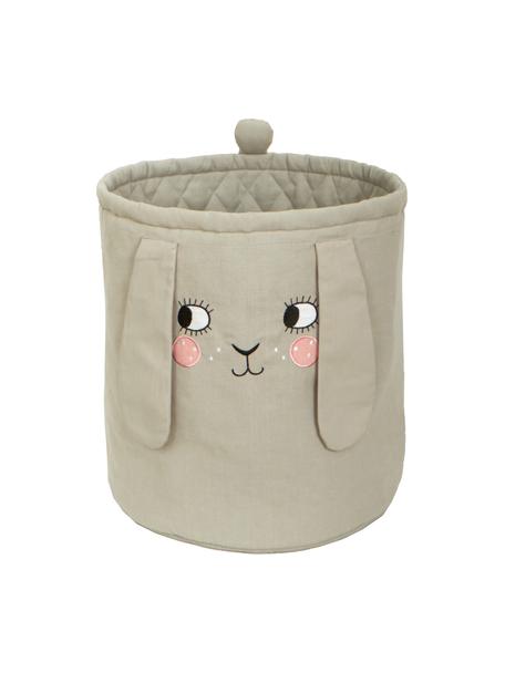 Aufbewahrungskorb Bunny, Bezug: 100 % Baumwolle, Grau, Rosa, Ø 35 x H 40 cm