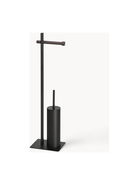 Portarrollos con escobilla de baño Brans, Estructura: metal, Negro, An 20 x Al 76 cm