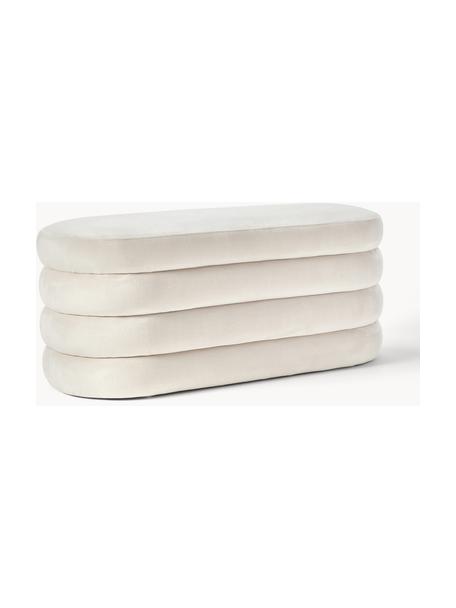 Sametová lavice Alto, Krémově bílá, Š 110 cm, V 47 cm