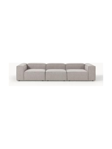 Modulares Sofa Lennon (4-Sitzer) aus Bouclé, Bezug: Bouclé (100 % Polyester) , Gestell: Massives Kiefernholz, Spe, Bouclé Taupe, B 327 x T 119 cm