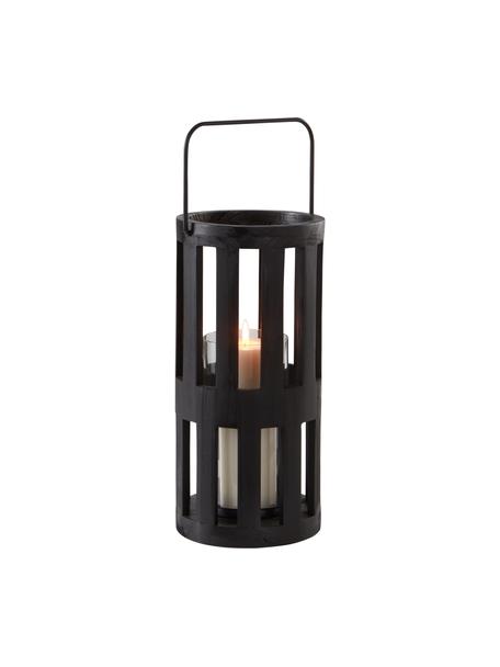 Lanterna in metallo nero Earl, Manico: metallo rivestito, Nero, Ø 15 x Alt. 33 cm