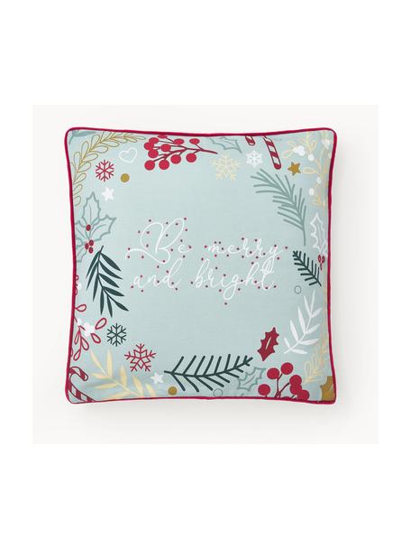 Poszewka na poduszkę Bright, Tapicerka: 100% bawełna, Czerwony, zielony, biały, S 45 x D 45 cm