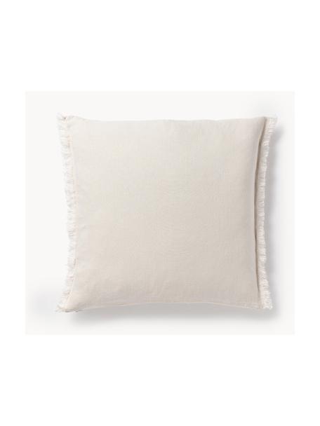 Housse de coussin pur lin avec franges Luana, 100 % pur lin

Le lin est naturellement doté d'un toucher plutôt rugueux et d'un aspect froissé
Sa résistance élevée au accrocs lui confère robustesse et longévité, Blanc crème, larg. 60 x long. 60 cm