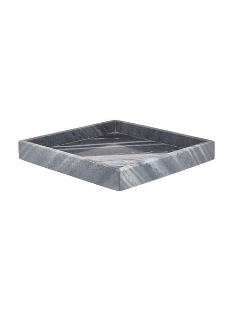 Deko-Tablett Venice aus Marmor, Marmor, Grau, marmoriert, B 30 x T 30 cm