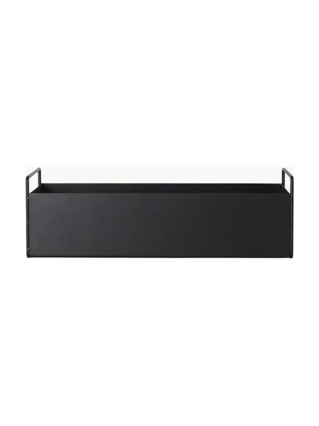 Übertopf Plant Box, Eisen, pulverbeschichtet, Schwarz, B 45 x H 14 cm