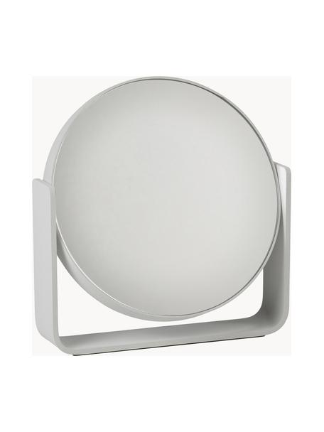 Runder Kosmetikspiegel Ume mit Vergrößerung, Hellgrau, B 19 x H 20 cm