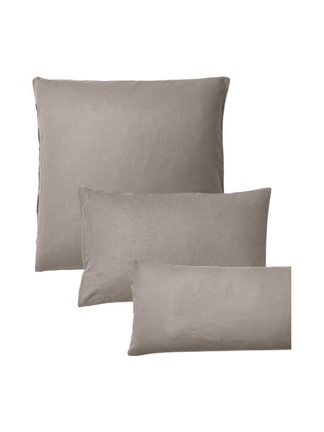 Flanell-Kissenbezug Biba aus Baumwolle in Taupe, Webart: Flanell Flanell ist ein k, Taupe, B 40 x L 80 cm