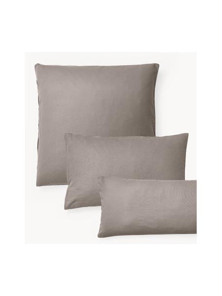 Poszewka na poduszkę z flaneli Biba, Taupe, S 40 x D 80 cm