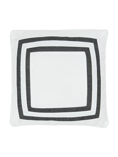 Poszewka na poduszkę Arte, 100% poliester, Biały, czarny, S 45 x D 45 cm