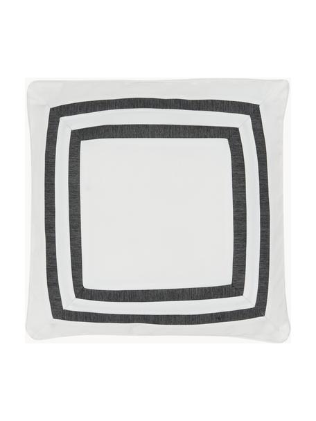 Povlak na polštář Arte, 100 % polyester, Bílá, černá, Š 45 cm, D 45 cm