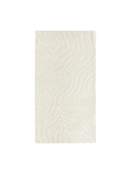 Ručne tuftovaný vlnený koberec Aaron, Krémovobiela, Š 80 x D 150 cm (veľkosť XS)