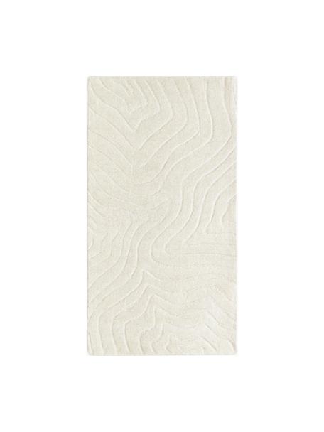 Ručne tuftovaný vlnený koberec Aaron, Krémovobiela, Š 80 x D 150 cm (veľkosť XS)